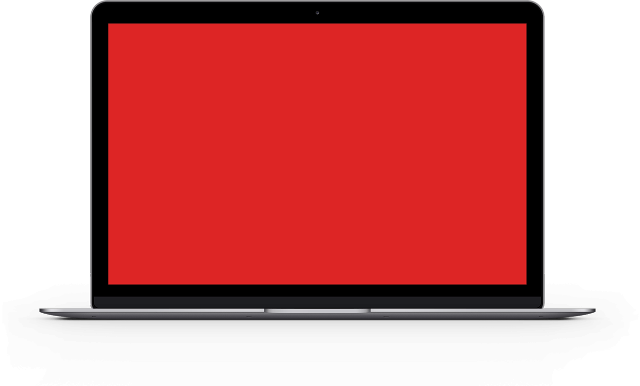 laptop with red background