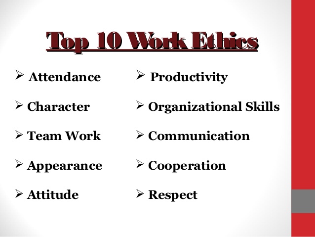 top 10 work ethics