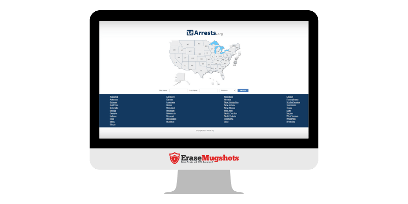 showing how to get your mugshots removed from arrests.org