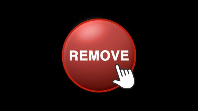 A red button with the word remove on it.