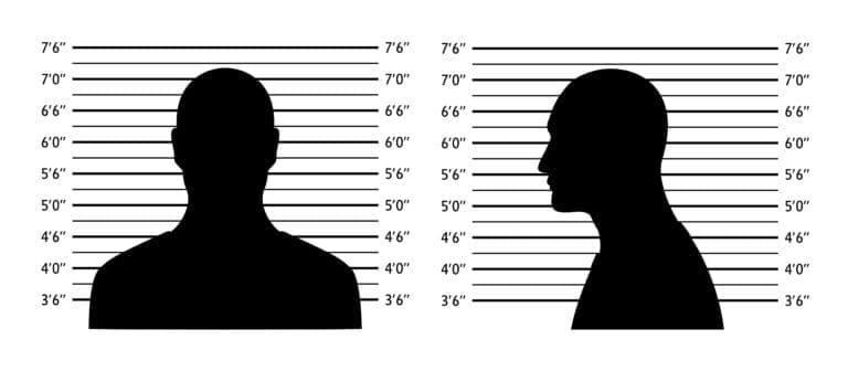 Mugshots of a man and a woman vector | price 1 credit usd $1.